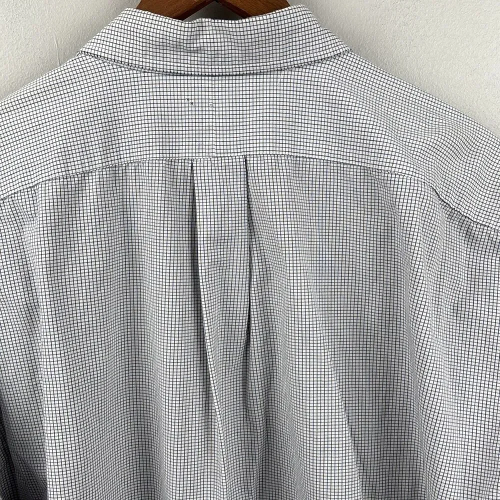 Ralph Lauren Men XL Shirt button long sleeve Blue White Check Blaire Navy Pony